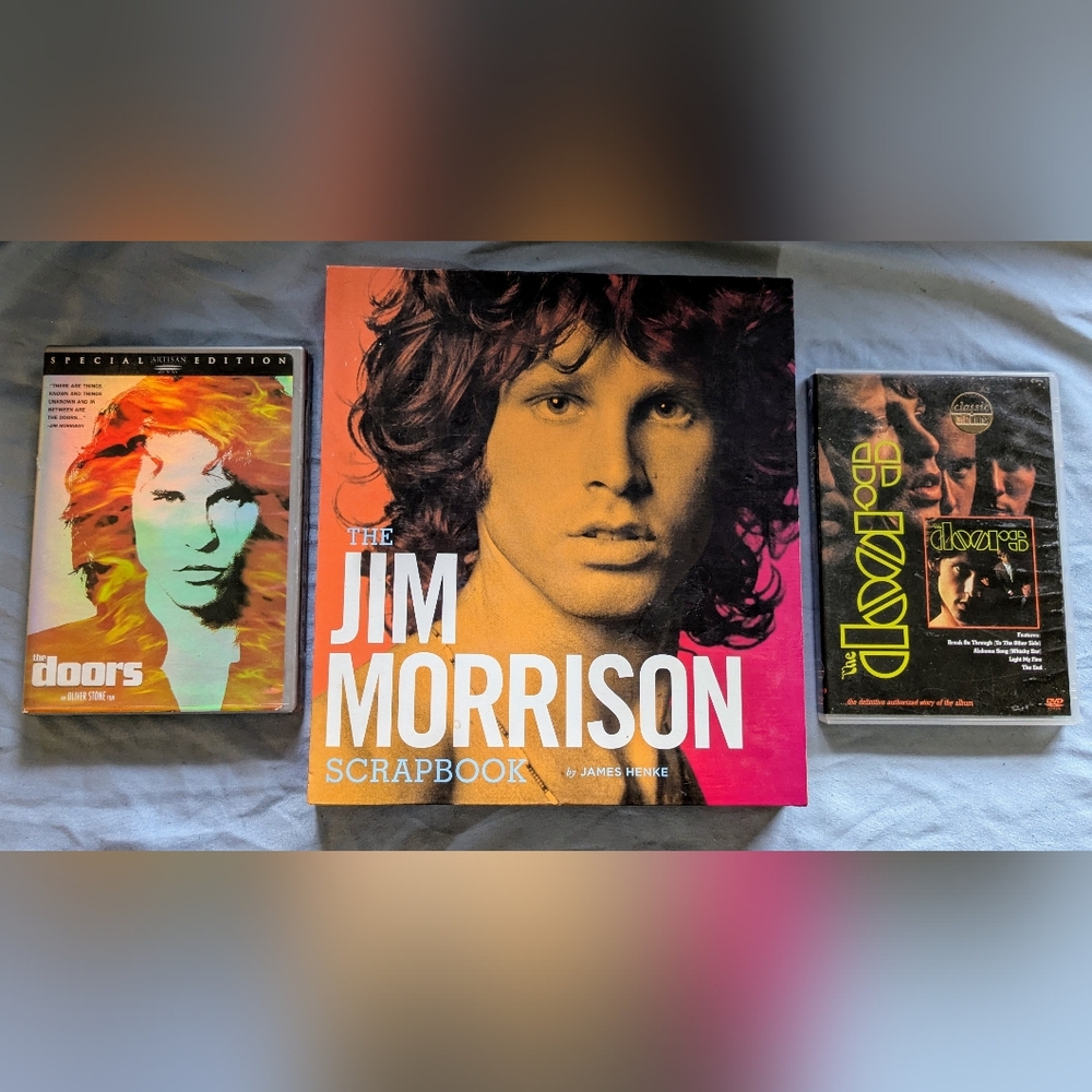 Jim Morrison Scrapbook by James Henke + the Doors Movie DVDs + Classic Doors DVD
